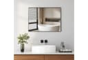 Hopibath Wandspiegel Schwarz Modern Aluminium Rahmen Bild 1