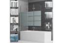 Boromal Badewannenfaltwand 3-teilig 6mm ESG Glas Silber Bild 3