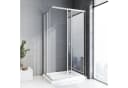 Boromal Eckdusche 75x90 Schiebetür 5mm ESG Glas Silber Bild 1