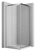 Boromal Eckdusche 75x90 Schiebetür 5mm ESG Glas Silber Bild 2