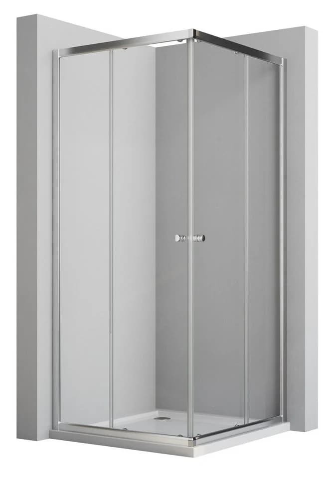 Boromal Eckdusche 75x90 Schiebetür 5mm ESG Glas Silber - Bild 2