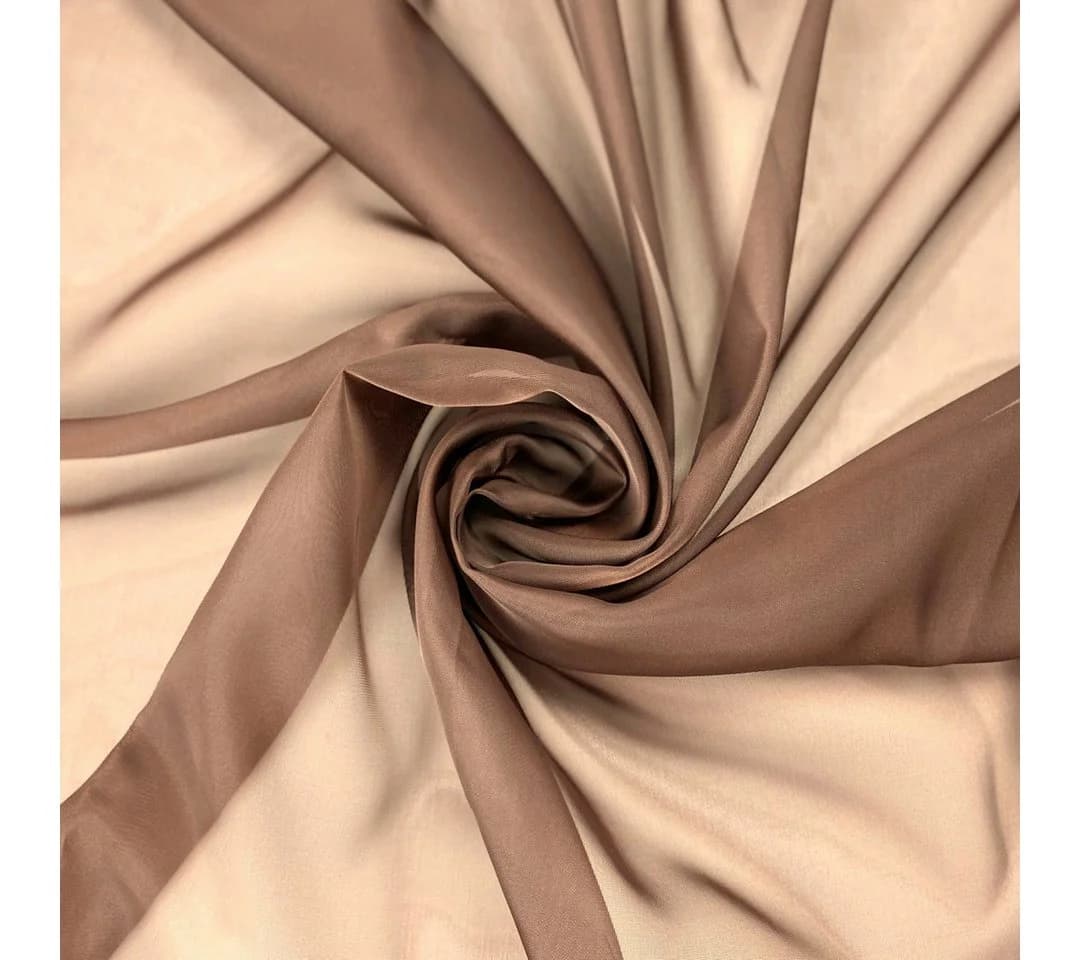 Event Kauf Voile Stoff Meterware Breite 150 cm Schoko - Bild 2