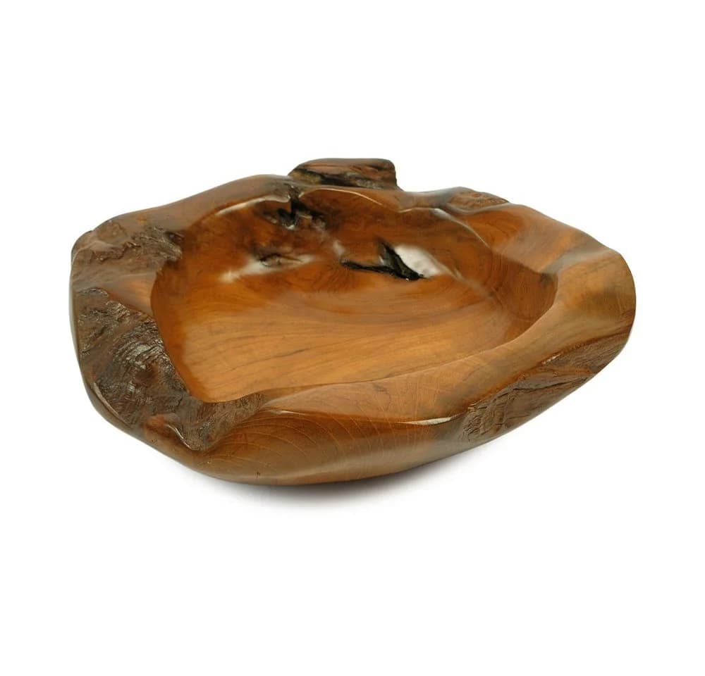 wohnfreuden Dekoschale Teak 45 cm lasiert rustikal - Bild 5
