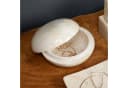 wohnfreuden Aufbewahrungsdose Marmor Creme Rund Bild 1