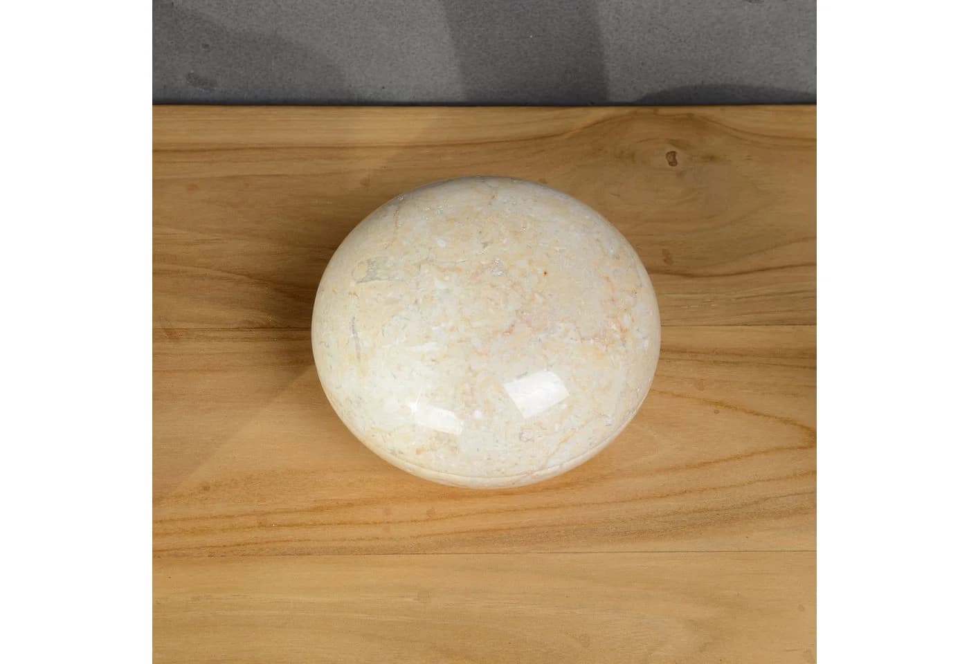 wohnfreuden Aufbewahrungsdose Marmor Creme Rund - Bild 5