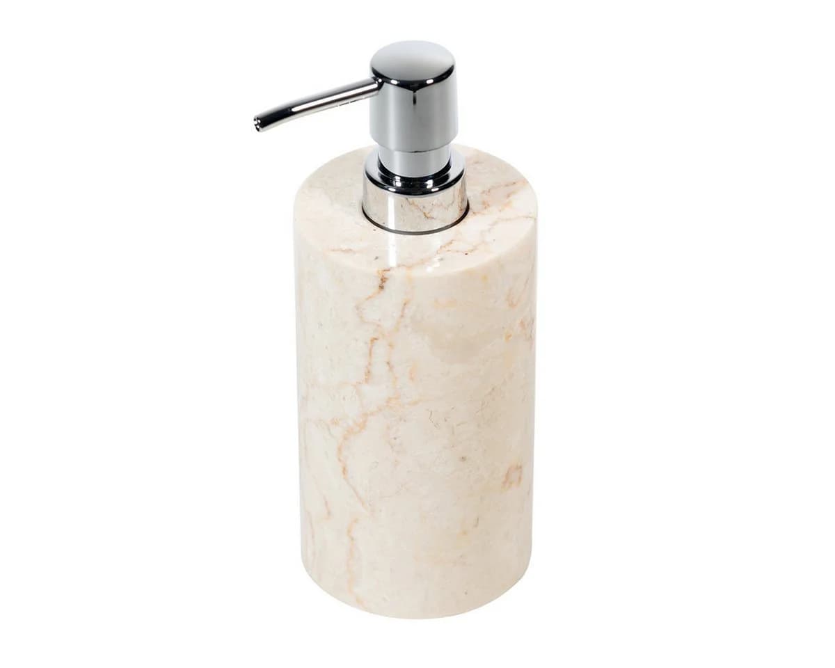 wohnfreuden Seifenspender Marmor Creme Rund - Bild 2