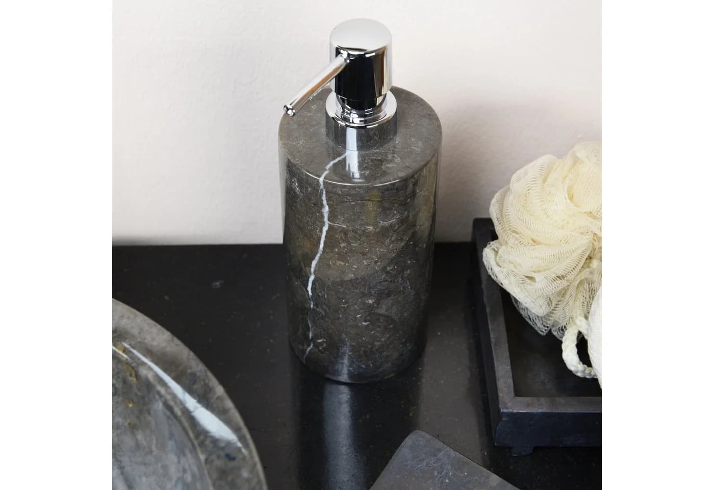 wohnfreuden Seifenspender Marmor Schwarz Handgefertigt - Bild 3