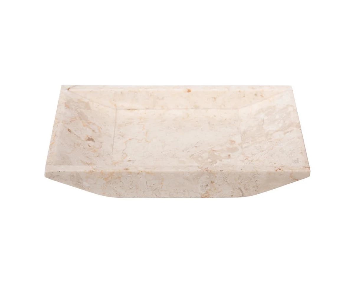 wohnfreuden Dekotablett Marmor Schale rechteckig creme - Bild 2