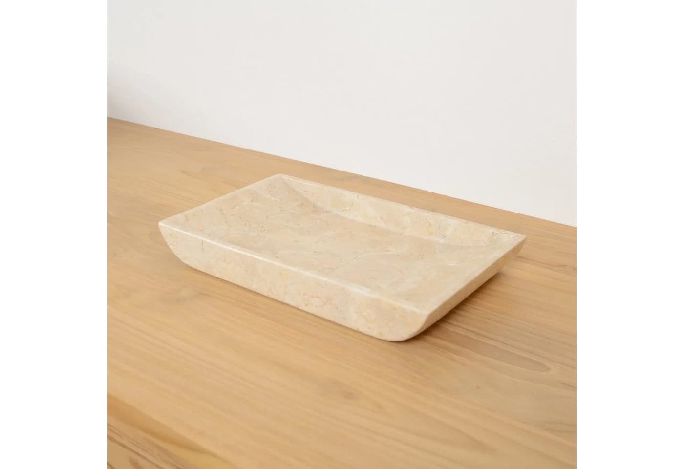 wohnfreuden Dekotablett Marmor Schale rechteckig creme - Bild 4