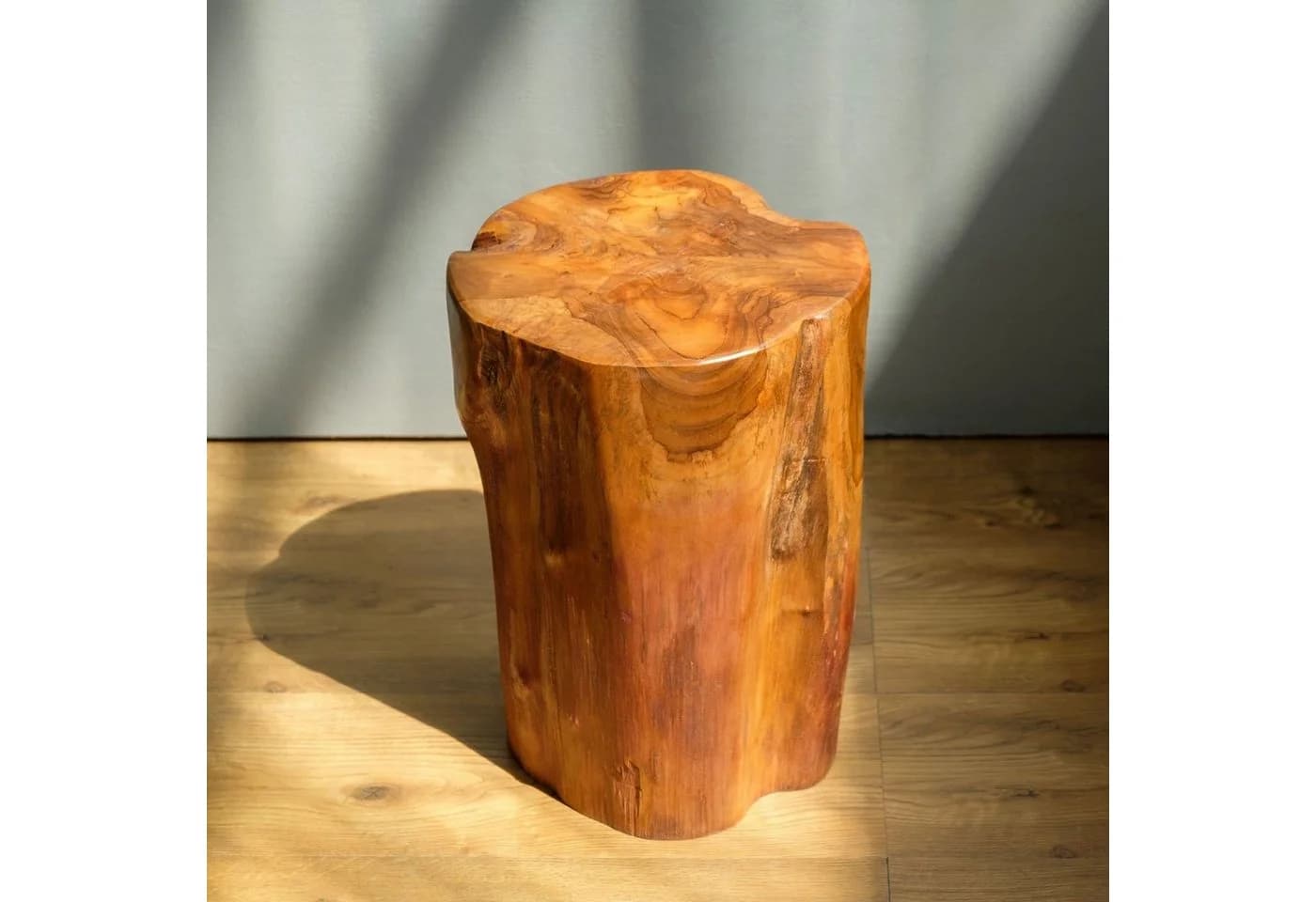 wohnfreuden Sitzhocker Teakholz Elefantenfuß 40 cm