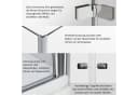 Boromal Eckdusche mit 180° Falttür und Sicherheitsglas Bild 5