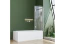 Boromal Badewannenfaltwand 140cm ESG Glas 6mm Silber Faltbar Bild 1
