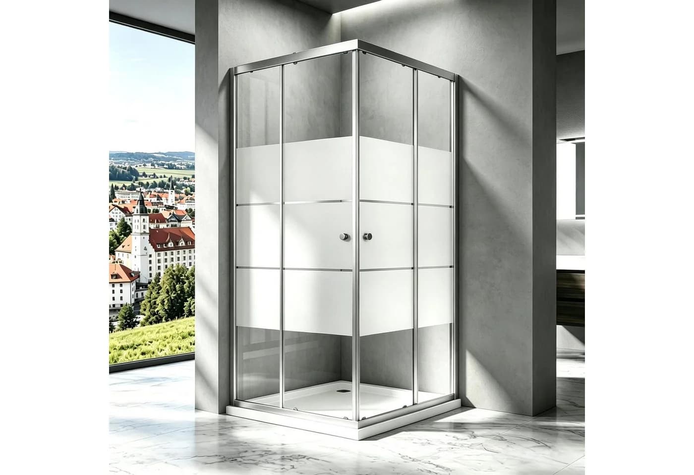 Boromal Eckdusche Duschkabine 75x90cm 185cm Hoch - Bild 2