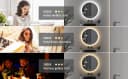 WDWRITTI LED Badspiegel Rund 60cm Aluminium mit Touch Uhr dimmbar Bild 4