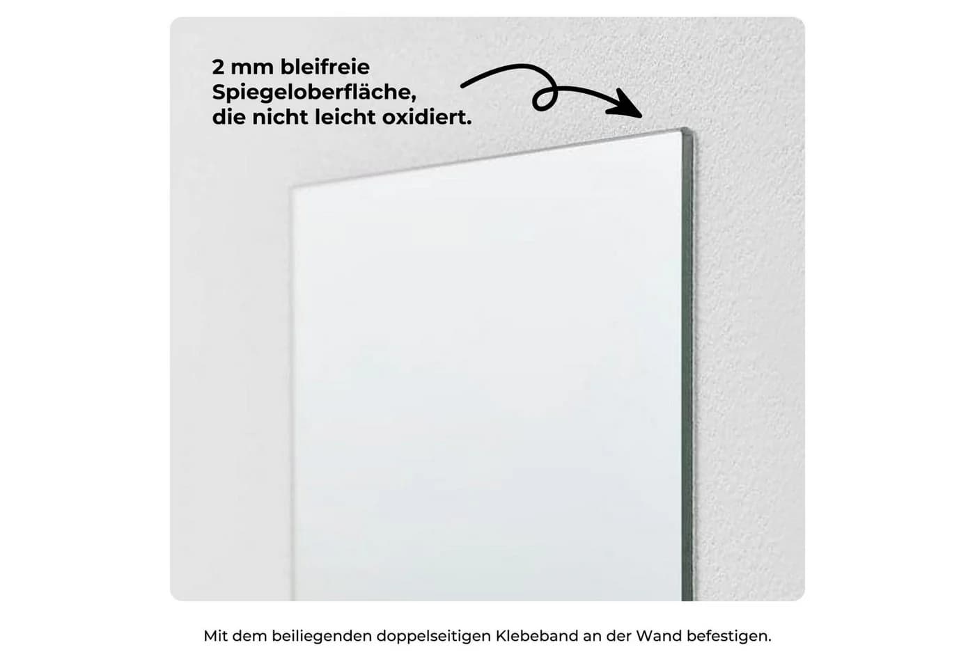 Heilmetz Dekospiegel 15x15 cm Selbstklebend Silber - Bild 3