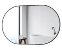 Boromal Badspiegel Rund Bogen Schwarz Aluminium Rahmen Bild 2