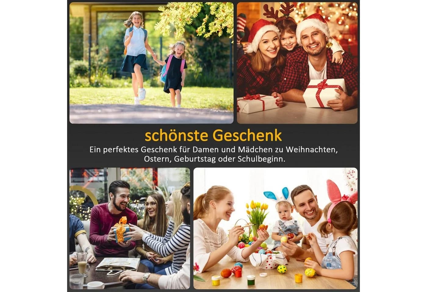 WDWRITTI LED Wandspiegel mit beleuchtung Spiegel Led groß 150x50 140x40 3Lichtfarben Dimmbar - Bild 4