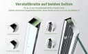 Boromal Dusch-Falttür 180° Silber 5mm ESG Glas Bild 5