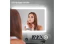 WDWRITTI LED Badspiegel mit Uhr Dimmbar 3 Lichtfarben Touch Bild 4