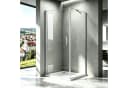 Boromal Eckdusche Pendeltür mit Seitenwand 90x90cm 5mm Glas Aluminium Bild 2