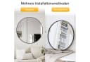 Boromal Wandspiegel Rund Schwarz Aluminium Rahmen Badspiegel Bild 5