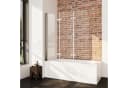Boromal Badewannenaufsatz Duschwand 3-teilig 120-140cm Sicherheitsglas Bild 2