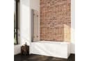 Boromal Badewannenaufsatz Duschwand 3-teilig 120-140cm Sicherheitsglas Bild 3