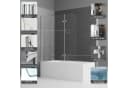Boromal Badewannenaufsatz Duschwand 3-teilig 120-140cm Sicherheitsglas Bild 4
