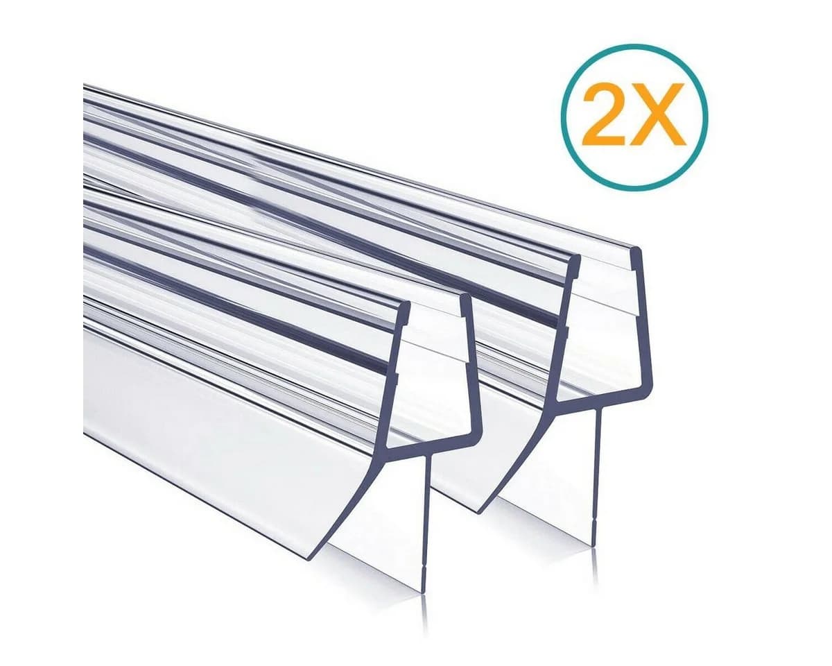 Boromal Duschdichtung Transparent für 4-8mm Glas, 50cm, 2er-Pack
