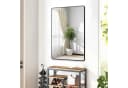 Hopibath Wandspiegel Schwarz 100x60cm HD Glas Aluminiumrahmen Bild 1
