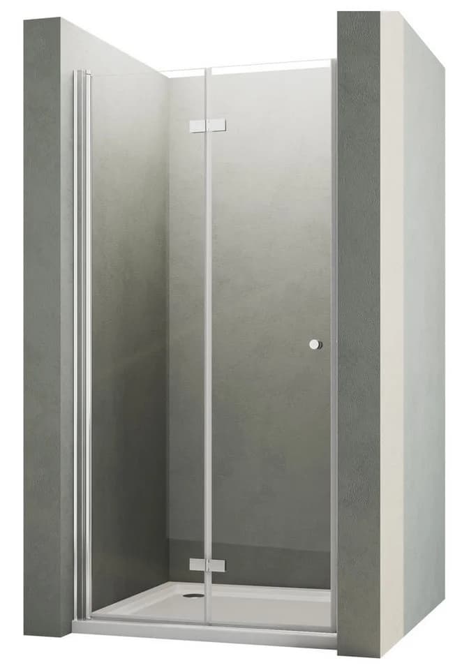 Hopibath Dusch-Falttür 180° Falt-Drehfalttür 5mm ESG Glas Aluminium - Bild 2