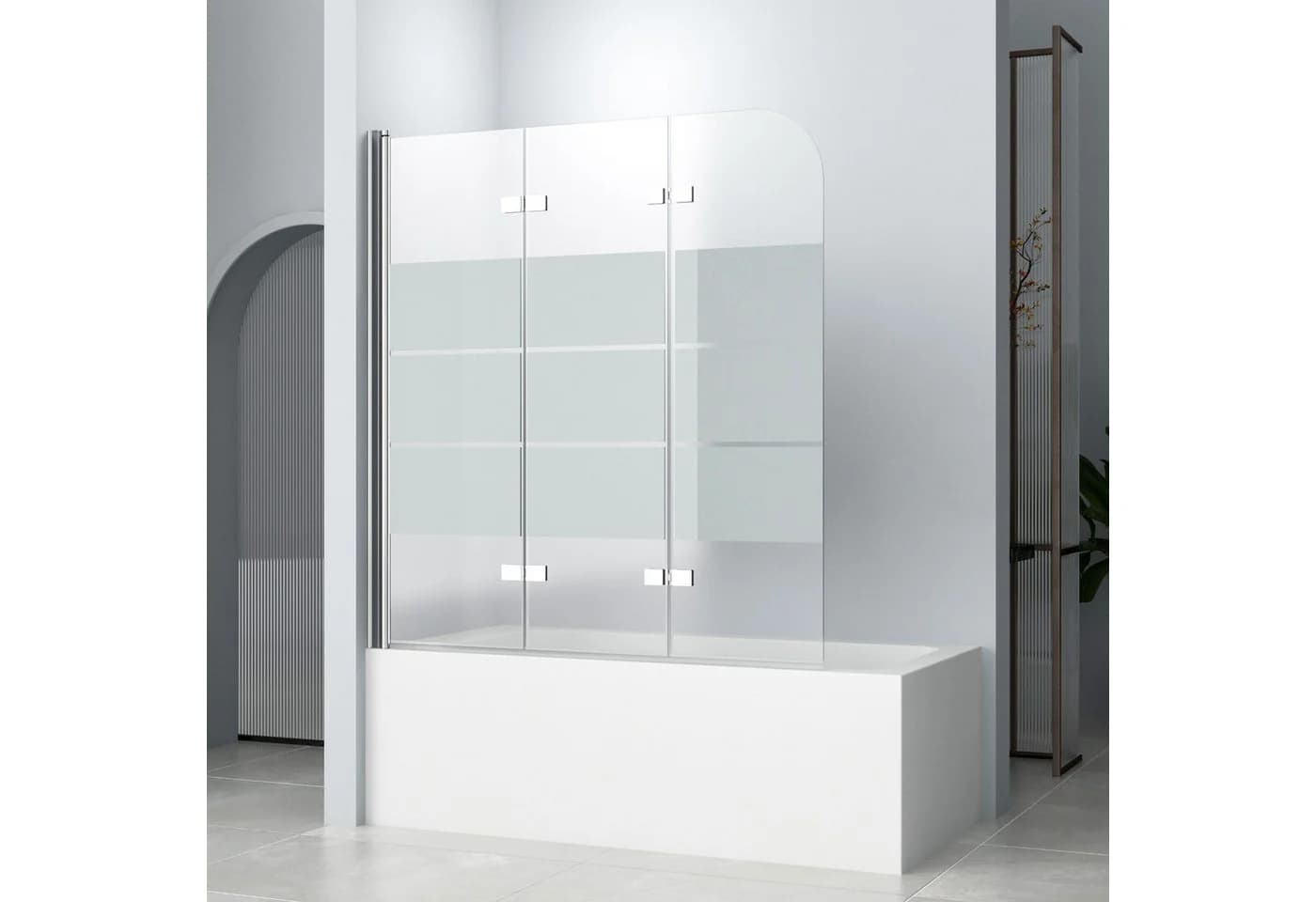 Hopibath Badewannenaufsatz Milchglas 3-teilig Faltbar - Bild 2