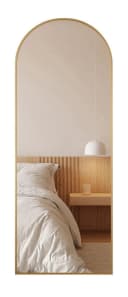 Hopibath Standspiegel Gold 150x50cm HD Glas Alurahmen Bild 2