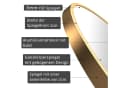 Hopibath Standspiegel Gold 150x50cm HD Glas Alurahmen Bild 3
