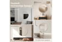 Hopibath Wandspiegel Aluminiumrahmen Matt-Schwarz HD-Glas Bild 5