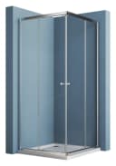Hopibath Eckdusche Schiebetür 5mm ESG Aluminiumrahmen Bild 2