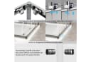Hopibath Eckdusche Schiebetür 80x100 Schwarz/Chrom 5mm Glas Bild 3