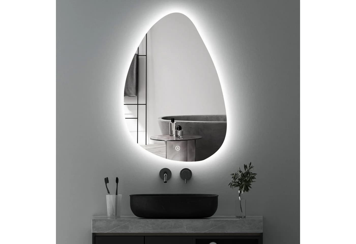 WDWRITTI LED Badspiegel Modern Dimmbar Touch IP44 - Bild 2