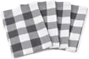 Zestri Geschirrtuch 4er-Set kariert 100% Baumwolle Anthrazit mit Aufhänger Bild 1