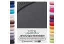Zestri Spannbettlaken Jersey 100% Baumwolle Grau Rundum-Gummizug Bild 2