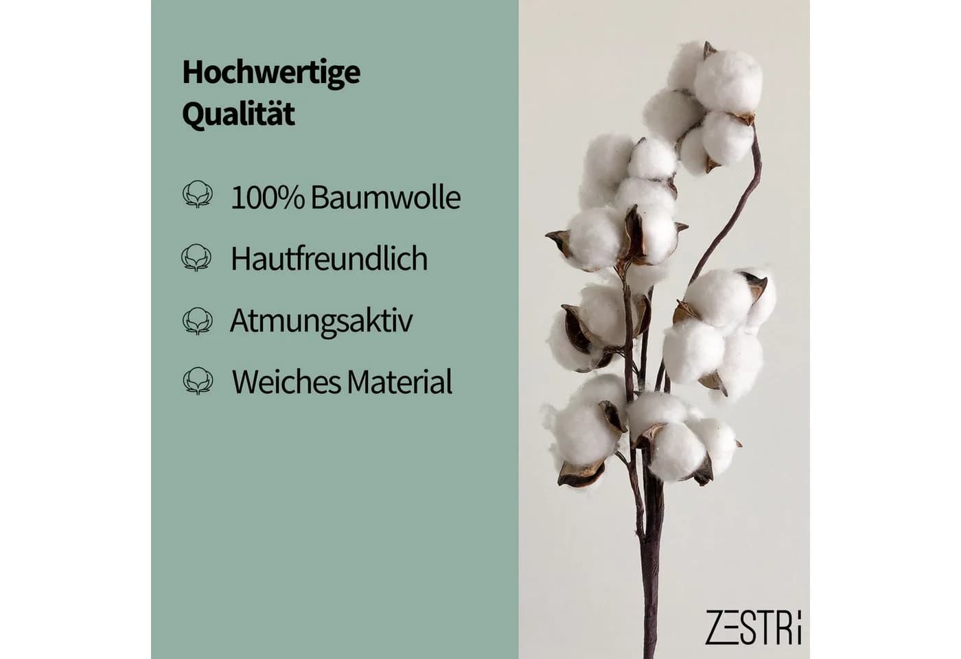 Zestri Spannbettlaken Jersey 100% Baumwolle Schwarz Rundum-Gummizug - Bild 5