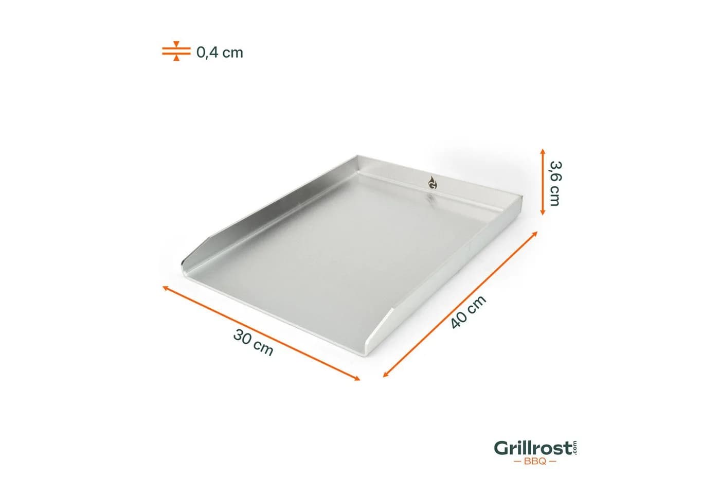 Grillrost.com BBQ Edelstahl Grillplatte 40x30 cm Universal - Bild 5
