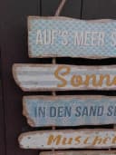 Deko-Impression Hängedekoration Schild Meer Sonne Strand Holz Bild 1