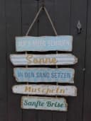 Deko-Impression Hängedekoration Schild Meer Sonne Strand Holz Bild 3