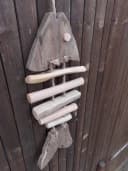 Deko-Impression Dekohänger Fisch Girlande Treibholz braun maritim Bild 3