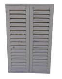 Deko-Impression Wandspiegel mit Fensterläden Landhaus Shabby-Chic Creme Bild 2