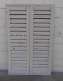 Deko-Impression Wandspiegel mit Fensterläden Landhaus Shabby-Chic Creme Bild 5