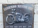 Deko-Impression Ewiger Kalender Biker Classic HD 40x25cm Bild 1