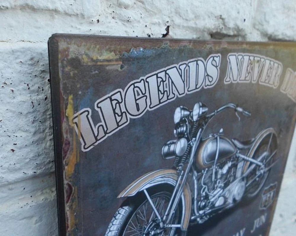 Deko-Impression Ewiger Kalender Biker Classic HD 40x25cm - Bild 3