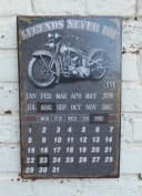 Deko-Impression Ewiger Kalender Biker Classic HD 40x25cm Bild 4